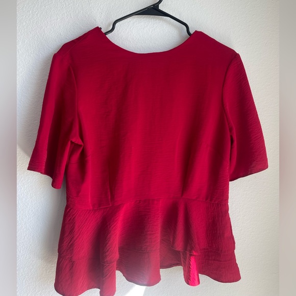 ASOS double peplum top in Red - Picture 7 of 10